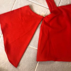 Red/Orange Off the Shoulder Top